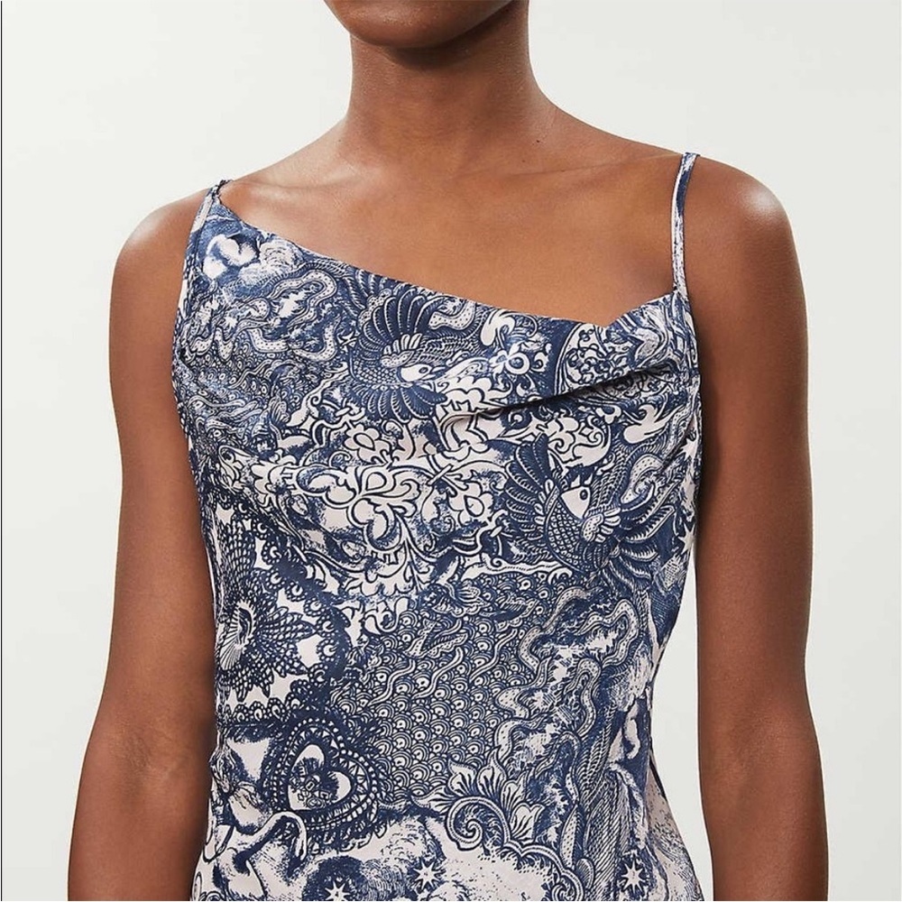 Topshop Idol Tattoo Print Satin Slipdress Size:6 - Picture 4 of 16